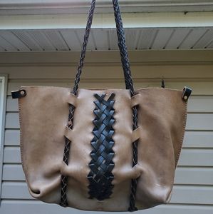 Arden and James leather tote